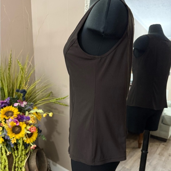 Cabi • Brown Stretchy V Neck Tank - Picture 8 of 9